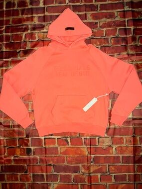100% Authentic Fear of God coral pullover hoodie XS oversized